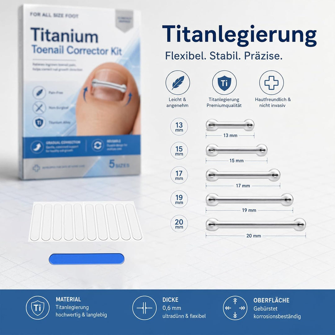 Eingewachsene Zehennägel Set, Korrekturstreifen | für Eingewachsene Zehennägel, Professionelle Anwen