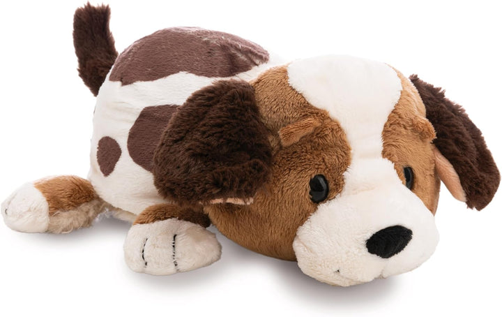 Kuscheltier Katze &amp; Hund 25cm mit Wendefunktion 2in1 - beige - Stofftier aus weichem Plüsch, niedlic