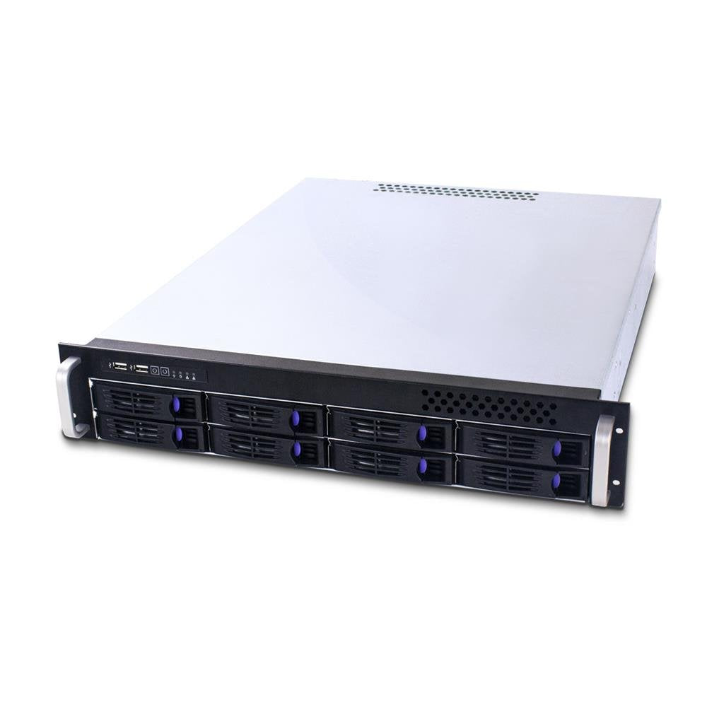 FANTEC SRC-2080X07 Storagegehäuse SATA 2HE 48,3cm (19") 550mm tief, 8x 8,9cm (3,5") offen, 2x 6,4cm