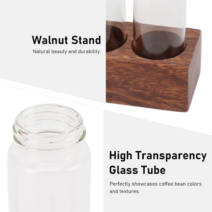 Kaffeebohnen-Aufbewahrungsdose, Transparente Kaffeebohnen-Aufbewahrungsröhren aus Glas für die Küche