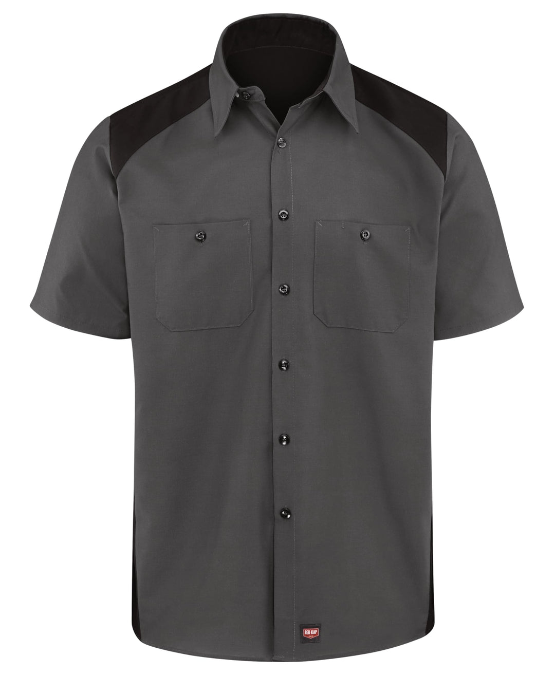 Red Kap Herren Short Sleeve Motorsports Shirt Hemd 4XL Anthrazit/Schwarz, 4XL Anthrazit/Schwarz