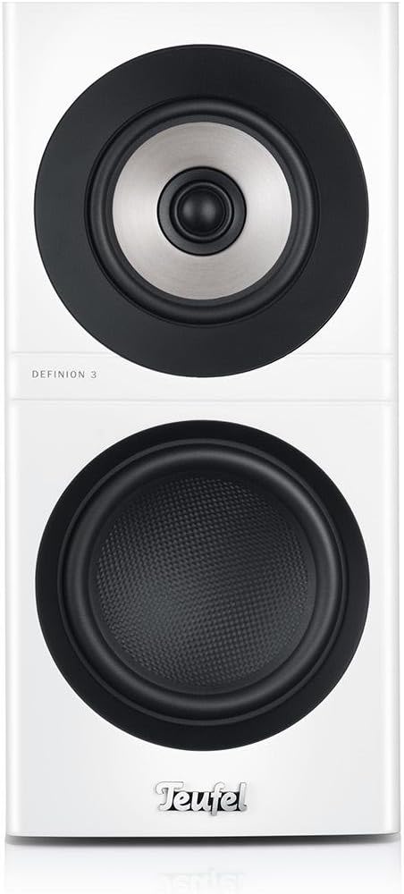 Teufel Definion 3S Weiss/Schwarz Stereo Lautsprecher Musik Sound Hochtöner Mitteltöner Bass Speaker