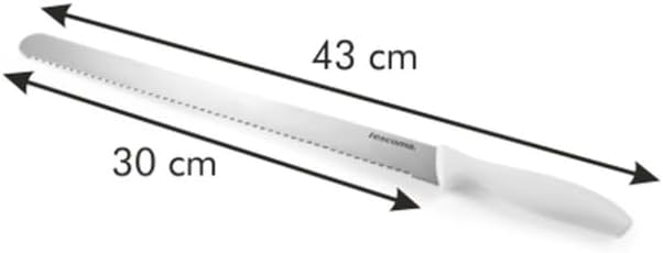 Tescoma DELICIA Tortenmesser 30 cm aus Kunststoff in Gelb zum Schneiden und Servieren von Kuchen Tor