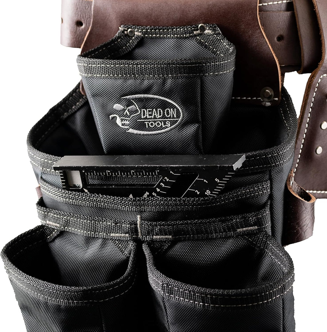 Dead On Tools DO-HSR Leather Hybrid Tool Belt with Suspender, Black, Black