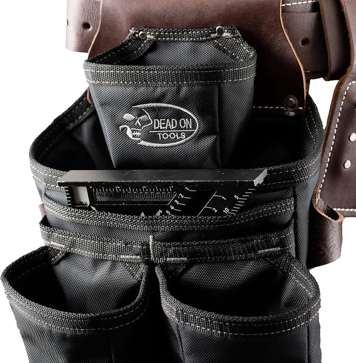 Dead On Tools DO-HSR Leather Hybrid Tool Belt with Suspender, Black, Black