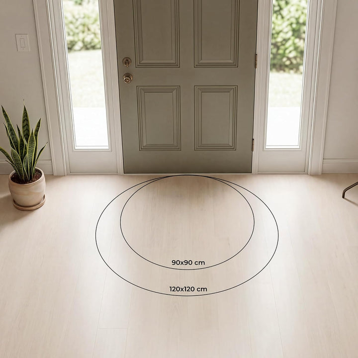MuchoWow© Fussmatte 120 cm innen Sauberlaufmatte Fussabstreifer Türvorleger | Rund - Schmutzfänger F
