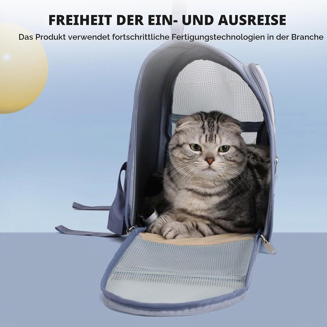 Haustier Rucksack für Kleine Hunde Katzen, Tragbare und Faltbare Katzenrucksack, Hunderucksack, Trag