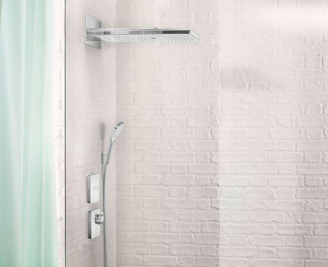 hansgrohe Rainmaker Select 580 Duschkopf, Kopfbrause mit 3 Strahlarten, Weiss/Chrom Weiss/Chrom 3 St
