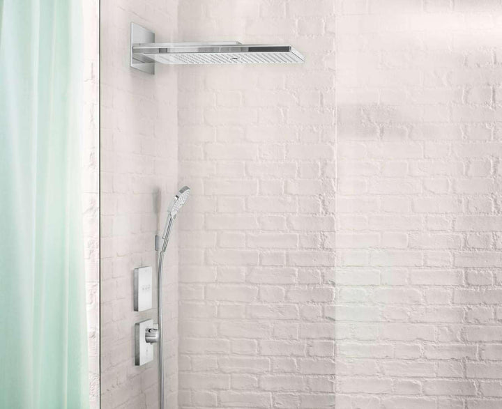 hansgrohe Rainmaker Select 580 Duschkopf, Kopfbrause mit 3 Strahlarten, Weiss/Chrom Weiss/Chrom 3 St