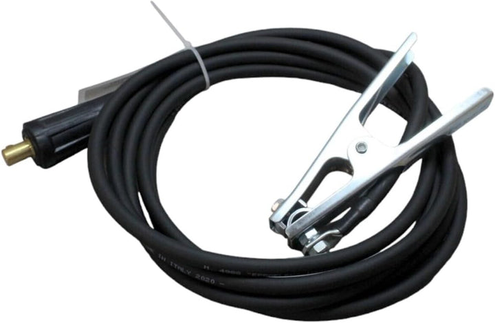 Massekabel Schweisskabel 10,16,25,35,50,70mm² HAR 4m 200/400A Masseklemme Stecker (25mm² 13mm Dorn),