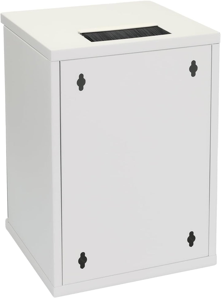 HMF 63409-07 Netzwerkschrank, Serverschrank 10 Zoll | 9 HE | 300 mm Tiefe | Voll montiert | Glastür