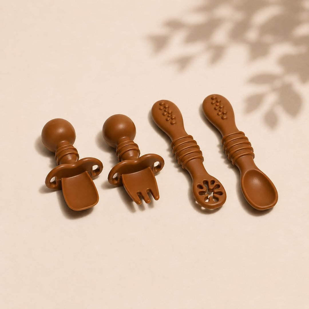 Baby Geschirr Set aus Silikon mit Saugnapf – Baby Geschenkbox mit Teller, Schale, Lätzchen, Snackbec