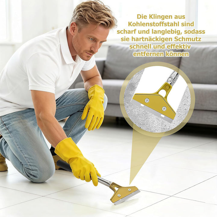 3 Stück Tapetenentferner Set, Tapetenschaber mit 30 Klingen, Tapetenschaber mit Gummigriff für Entfe