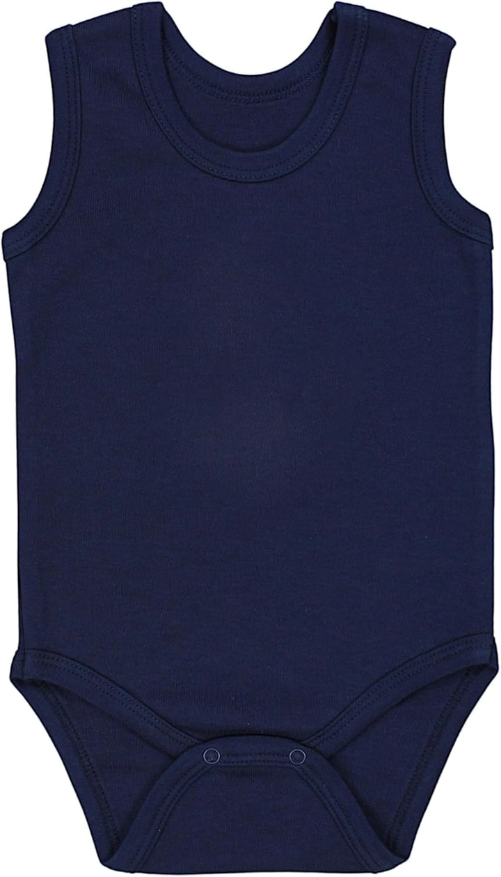 TupTam Baby Jungen Achselbody – Weicher Baby Body im 5er Pack aus Baumwolle, Body Baby Unifarben OEK