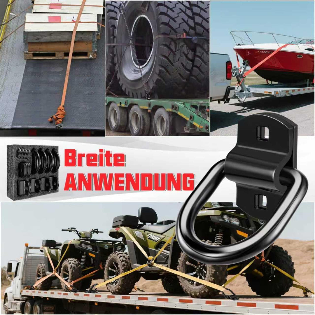 Idong 5400kg Schwerlast Zurrösen für Anhänger PKW Anhänger Zubehör, 4 Stück Zurröse Anhänger Haken D