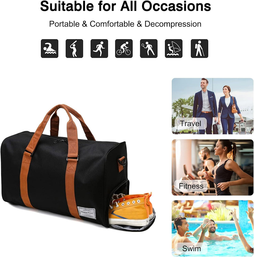 FANDARE Reisetaschen Sporttasche Damen Umhängetasche Herren Handgepäck Schultertasche Übernachtung S