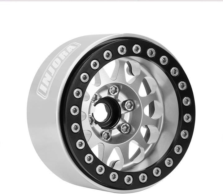 INJORA 1.9 Beadlock Felge Negativ Offset 10,4mm CNC Aluminium Rad für TRX4 SCX10 Gen8 VS4-10 1/10 RC
