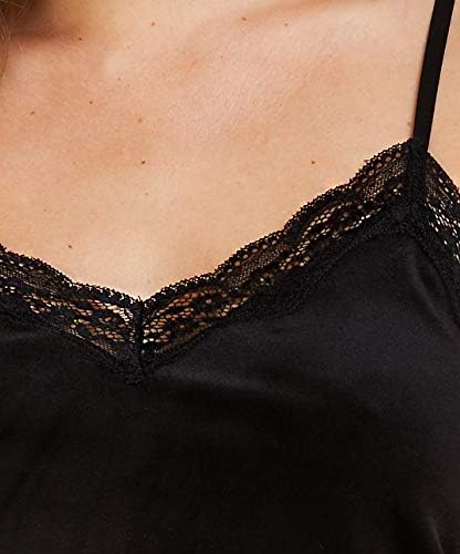 Hunkemöller Cami Top Velours Lace L Schwarz, L Schwarz