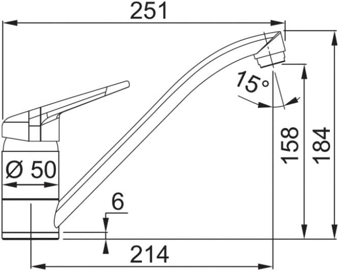 Franke Novara-Plus Steingrau Hochdruckarmatur large Steingrau, large Steingrau