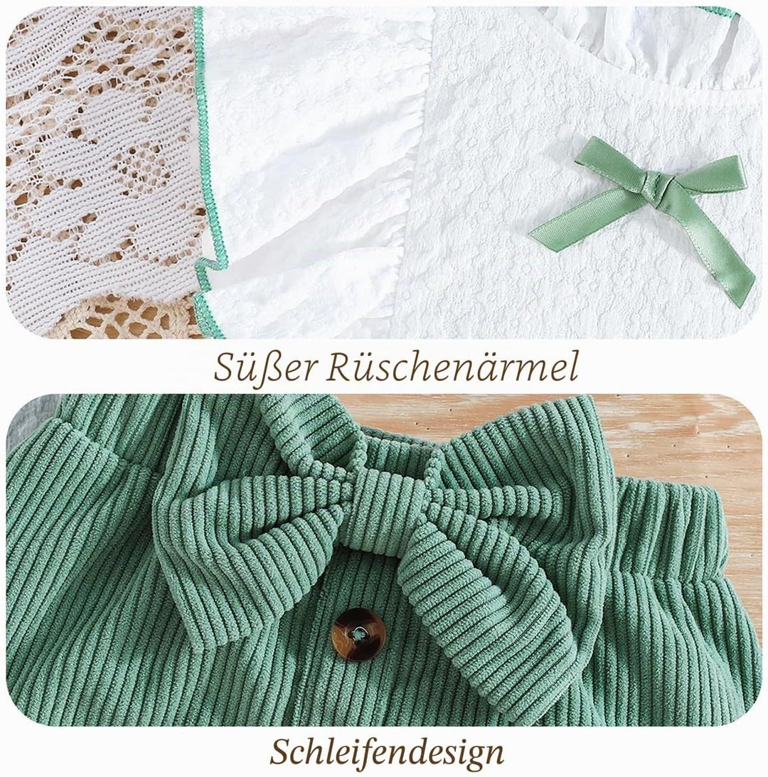 Kleinkind Baby Mädchen Outfits Rüschen Ärmellose Hemden Tops + Elegant Schleife Mini Rock 2 Stück Fr