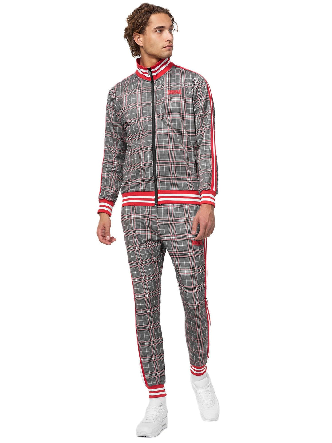 Lonsdale Herren Glatrigill Trainingsanzug XL blanco, Schwarz, rojo, XL blanco, Schwarz, rojo