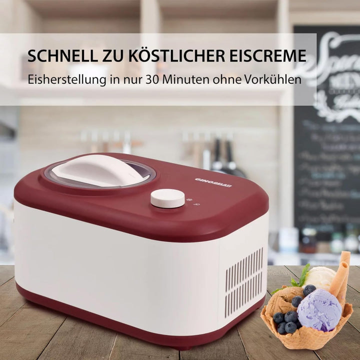 Syntrox Germany Digitale Eismaschine Polari mit Kompressor, Eiscreme selbst herstellen, Schnelle Eis