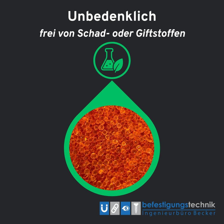 2 kg Silica Gel Orange Trockenmittel Indikator regenerierbar Entfeuchter (2 KG) 2 kg (1er Pack), 2 k