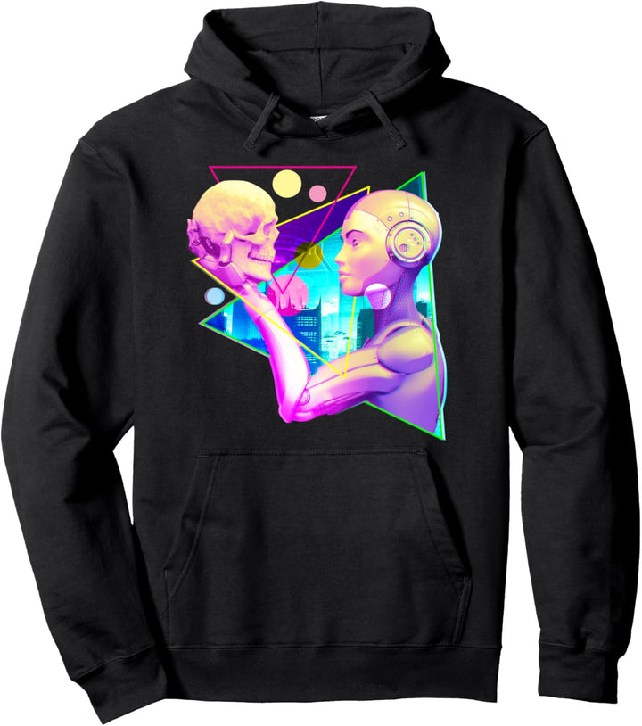 Alas Poor Yorick Cyborg mit Totenkopf, sexy Pullover Hoodie