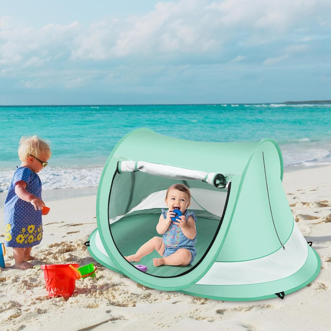 Pop up Strandmuschel - Baby Strandzelt, Tragbare Sonnenschutzkuppel Für Kleinkinder, Pop Up Zelte Mi