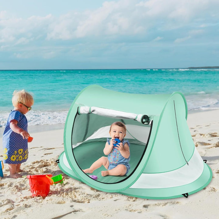 Pop up Strandmuschel - Baby Strandzelt, Tragbare Sonnenschutzkuppel Für Kleinkinder, Pop Up Zelte Mi