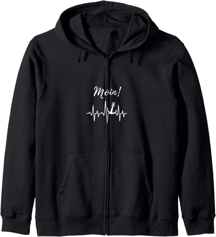 Küstenkind Norddeutschland Anker Herzschlag Moin Geschenk Kapuzenjacke