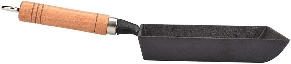 ASHATA Japanische Mini Tamagoyaki Omelett-Eierrolle, quadratische Pfanne aus Gusseisen, rechteckig,