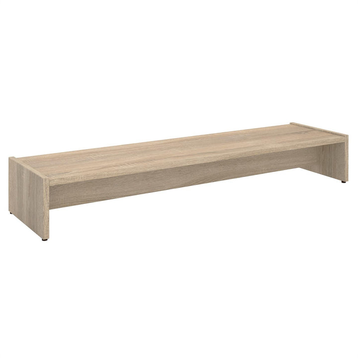 CARO-Möbel Monitorständer Zoom, Sonoma Eiche – Bildschirmerhöhung 100cm für 2 Monitore, ergonomische