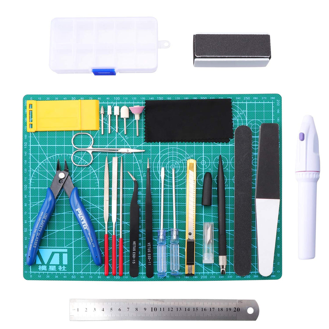 WiMas 26 STÜCKE Gundam Modeler Grundwerkzeuge, Modellbau-Werkzeugsatz für Hobby Model Assemble Build