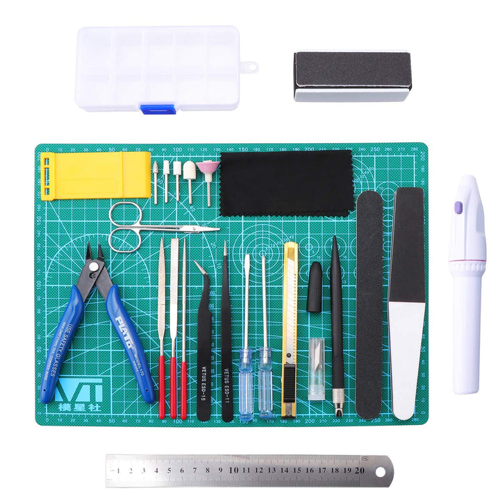 WiMas 26 STÜCKE Gundam Modeler Grundwerkzeuge, Modellbau-Werkzeugsatz für Hobby Model Assemble Build