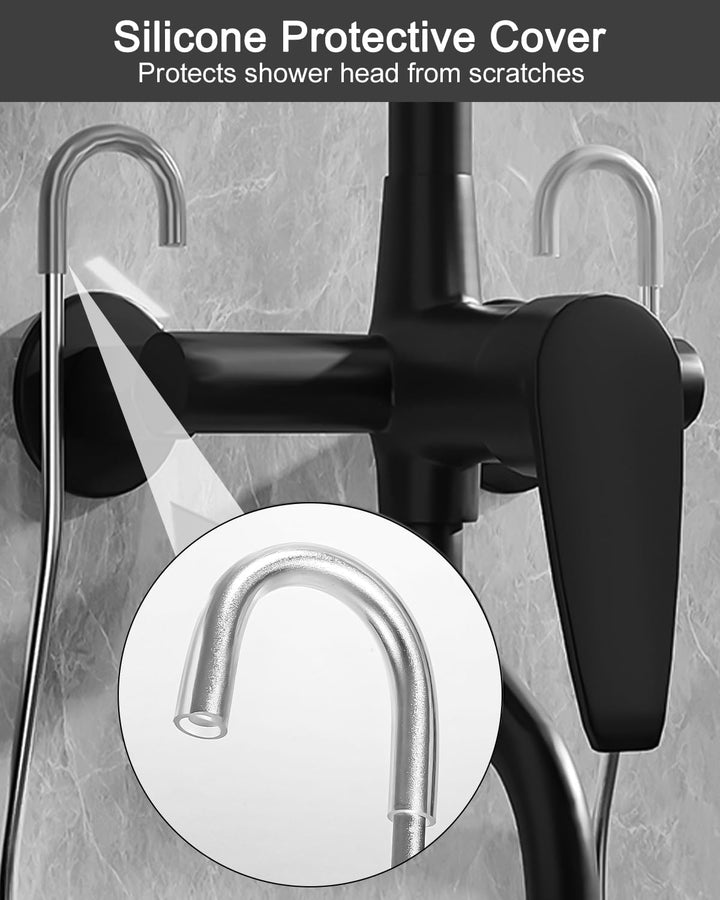 Duschablage ohne Bohren, Duschregal zum Hängen, Shampoo-Halterung, Aufhängen für Badezimmer Silber,