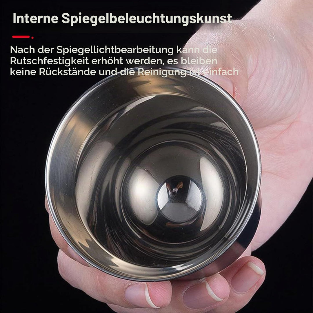 2er-Set Edelstahl Espressotassen Dickwandig, 80ml Espressotassen Aus Edelstahl, Espresso Tassen, Kaf