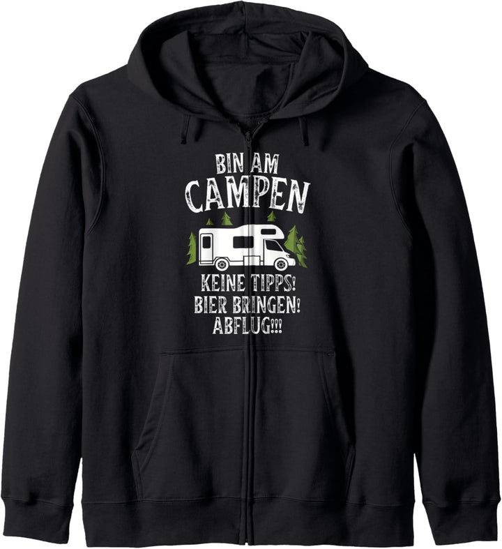 Camping Caravan Van Wohnmobil Vintage im Wohnwagen Kapuzenjacke