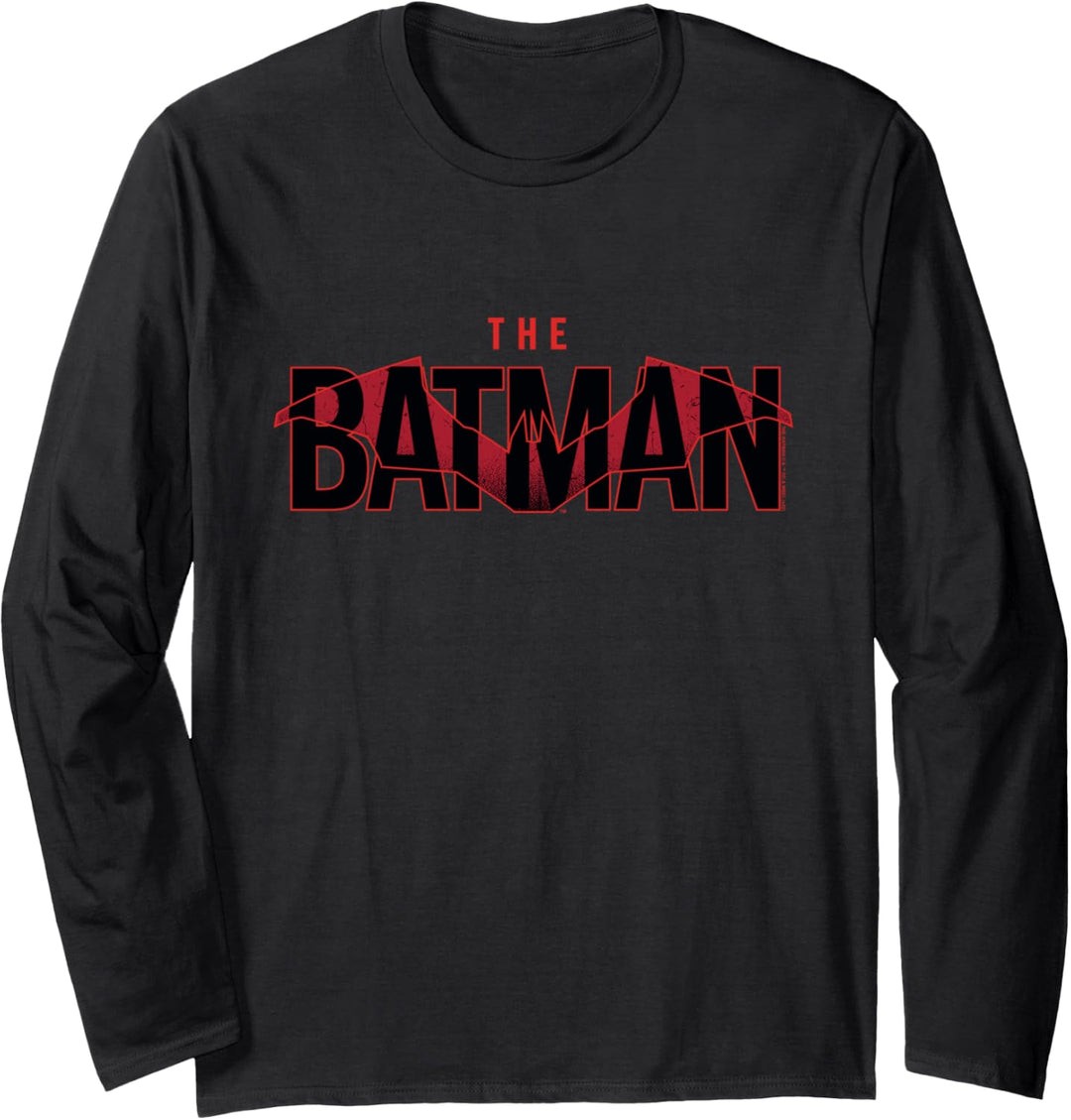 The Batman Logo with Red Bat Langarmshirt