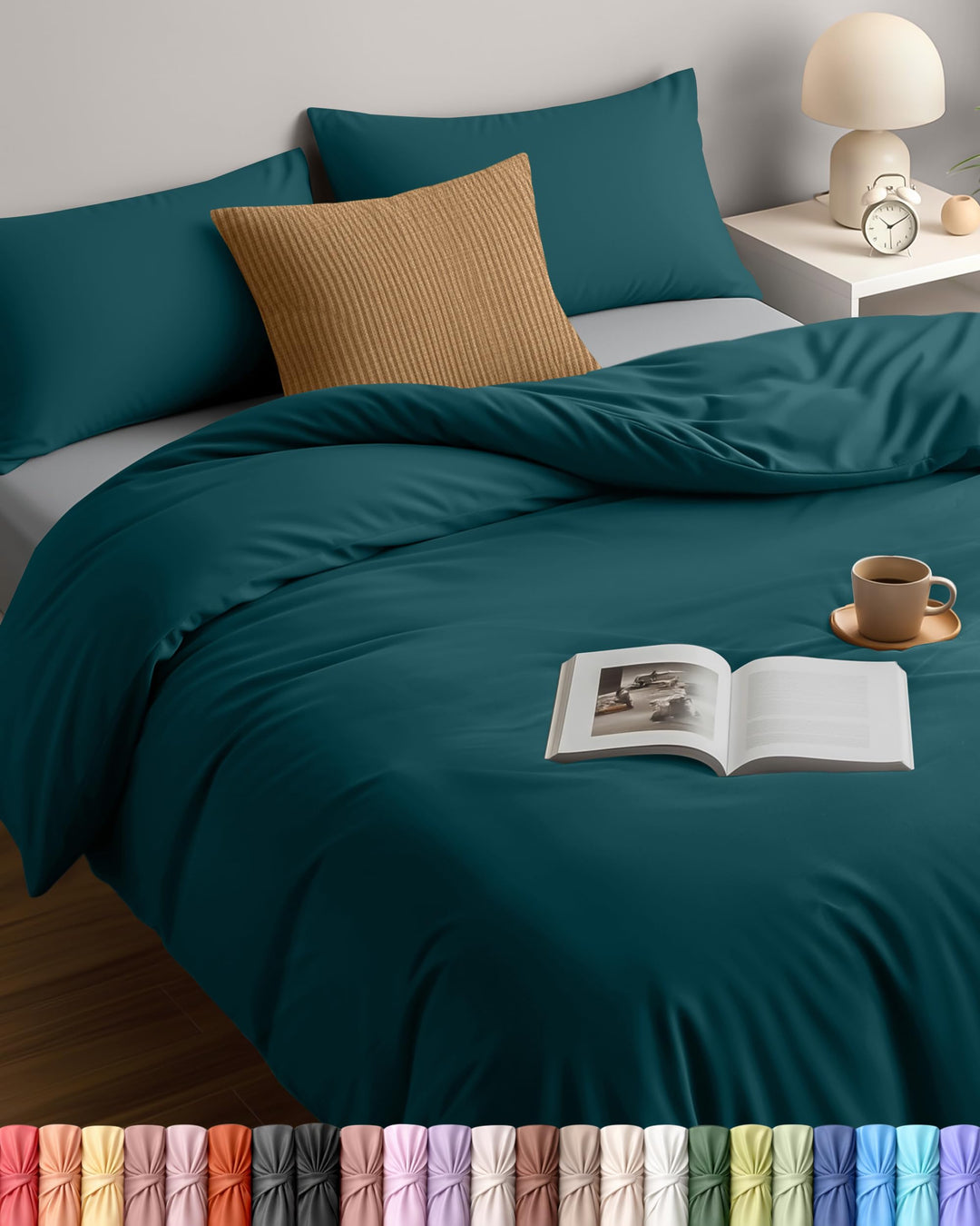 Utopia Bedding Bettwäsche 200x200 Set - Mikrofaser Bettbezug 200x200 cm + 2 Kissenbezüge 50x75 cm -