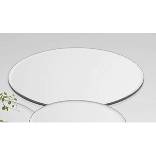 Sandra Rich 6er Set Spiegelplatten, Deko Tischspiegel D. 20cm rund Glas