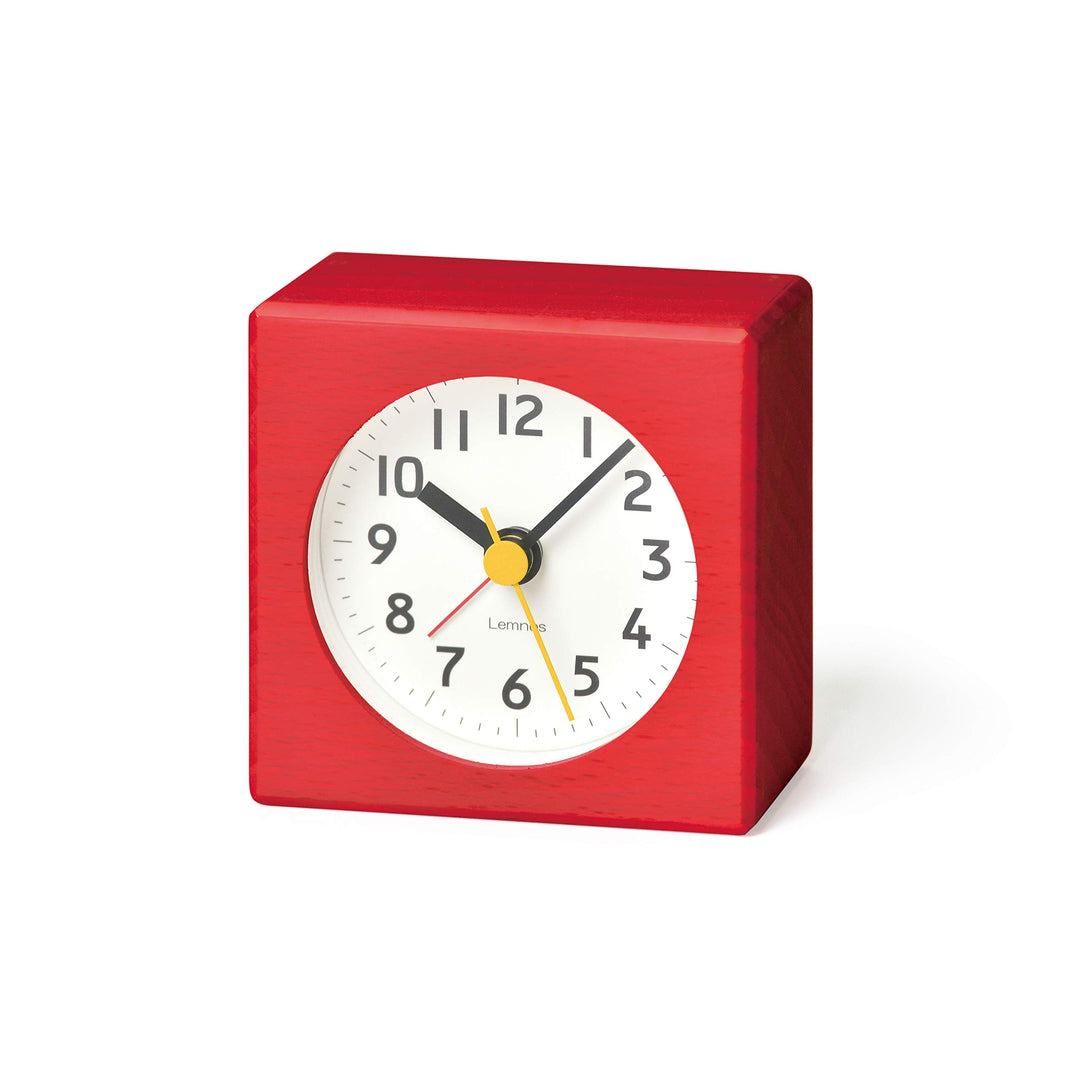 Lemnos Wecker Farbe/Wecker Analog ohne Ticken/Reisewecker in japanischer Qualität aus Holz gefertigt