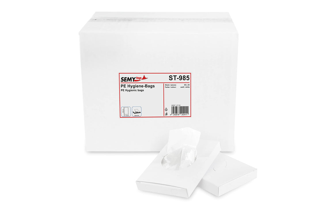 Semy Top Hygiene-Bags weiss, 50 Boxen a 30 Bags, 1er Pack (1 x 50 Stück)