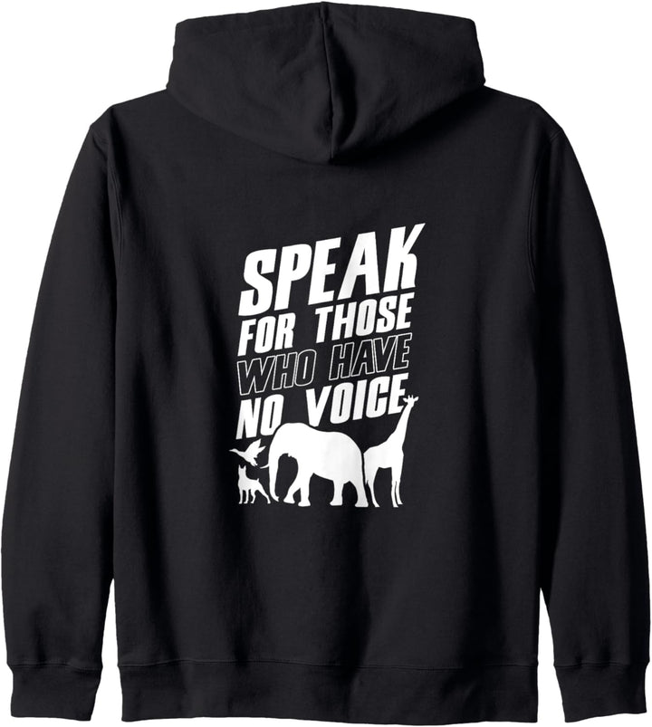 Spreche Für Diejenigen Die Keine Stimme Haben Tierschutz Kapuzenjacke