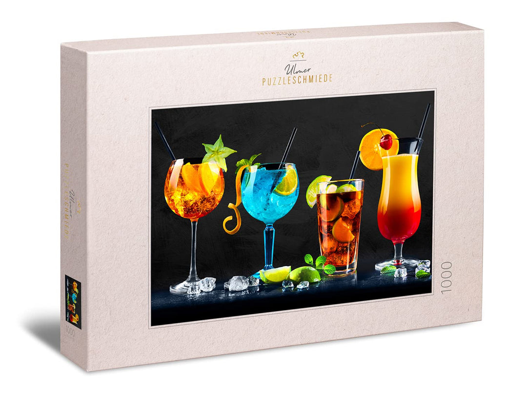 Ulmer Puzzleschmiede - Puzzle „Cocktails“ - Trend-Puzzle mit 1000 Teilen – Moderne Fotografie zum Th