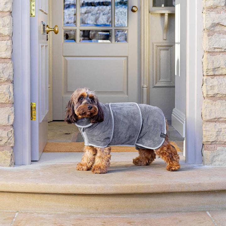 Lucky Paws® Luxuriöser Hundebademantel - Doppellagiger Bademantel Hund - Super saugfähiger Ultraweic