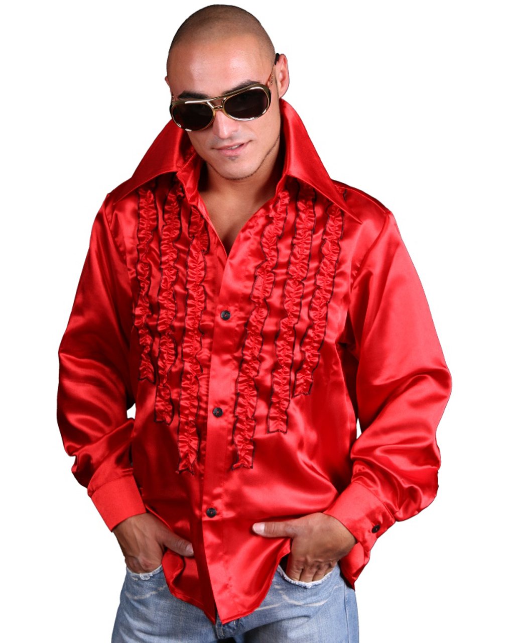 Marco Porta Schlagerhemd rot (XXL, rot) XXL Rot, XXL Rot