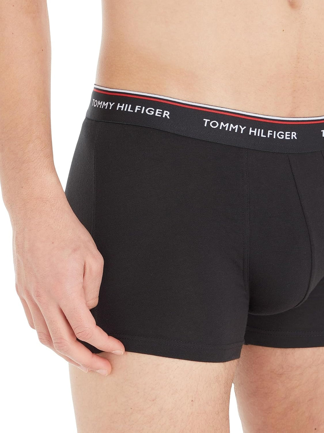 Tommy Hilfiger Herren Boxershorts Trunks Unterwäsche, Mehrfarbig (Black), L