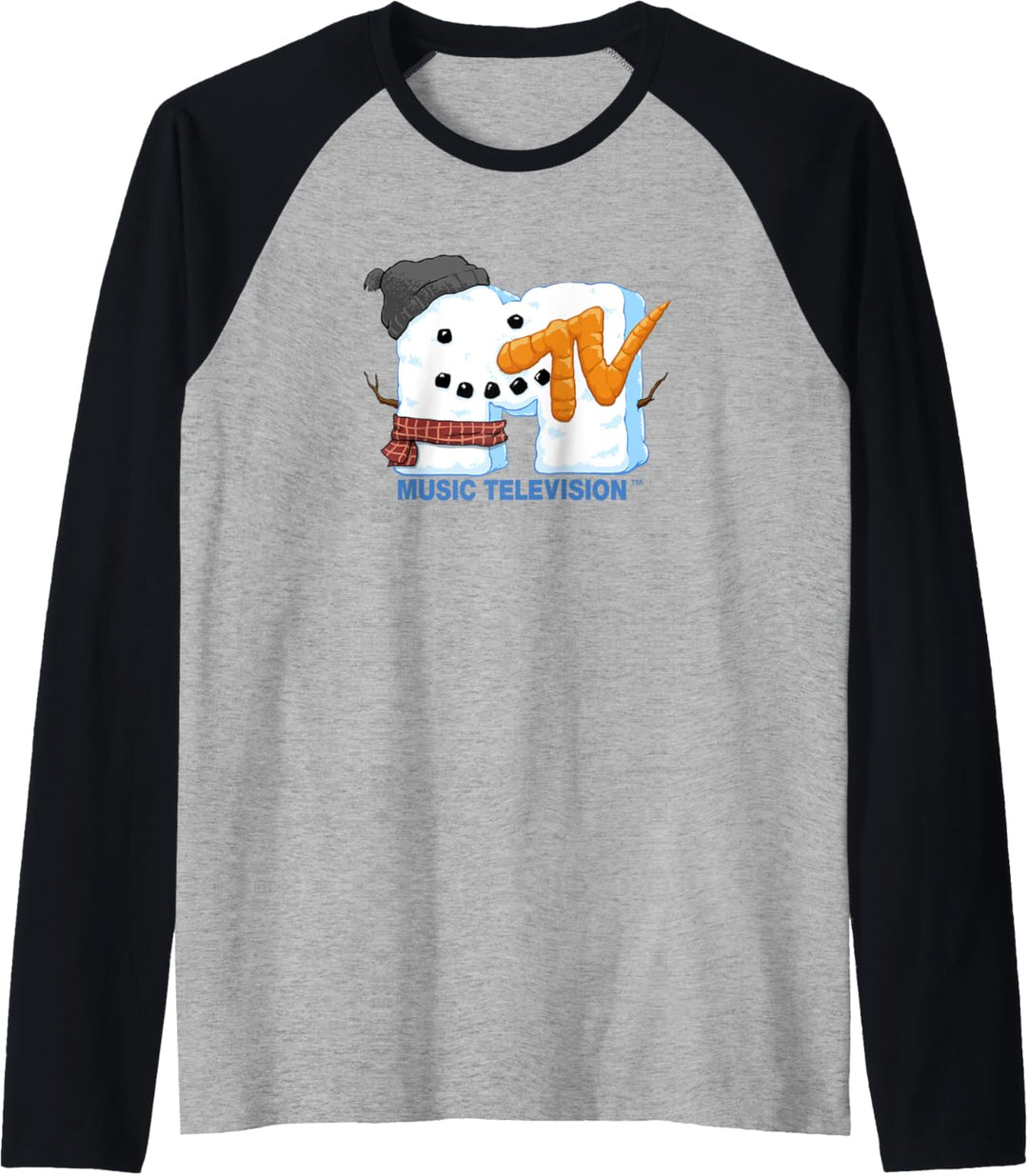 MTV Happy Snowman Logo Raglan