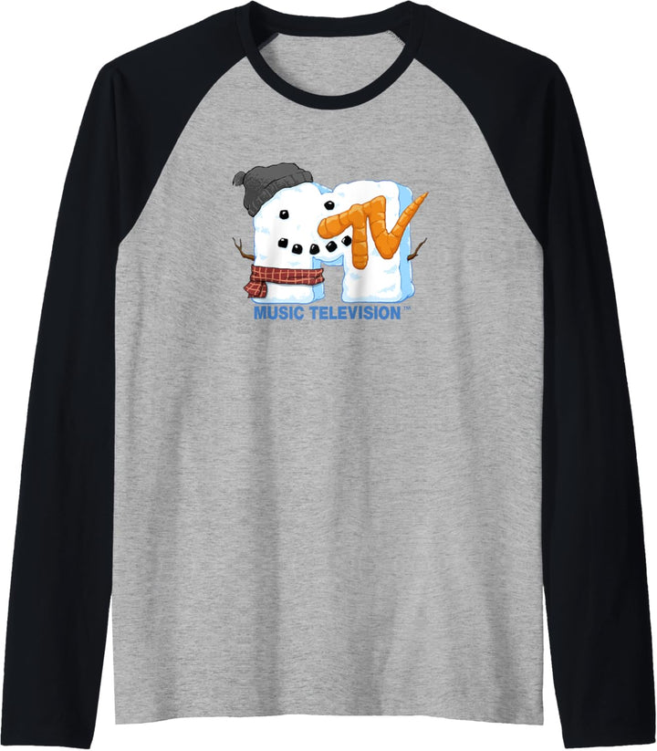 MTV Happy Snowman Logo Raglan